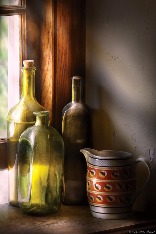 Wine Photograph - Wine - Three bottles by Mike Savad