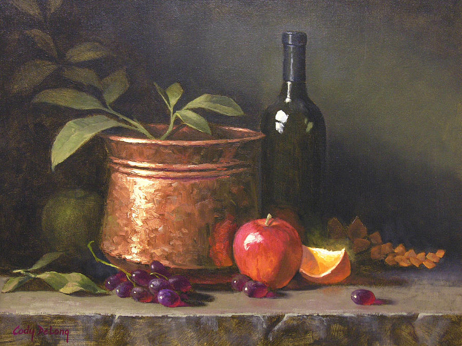 Wine Painting - Wine and Copper by Cody DeLong