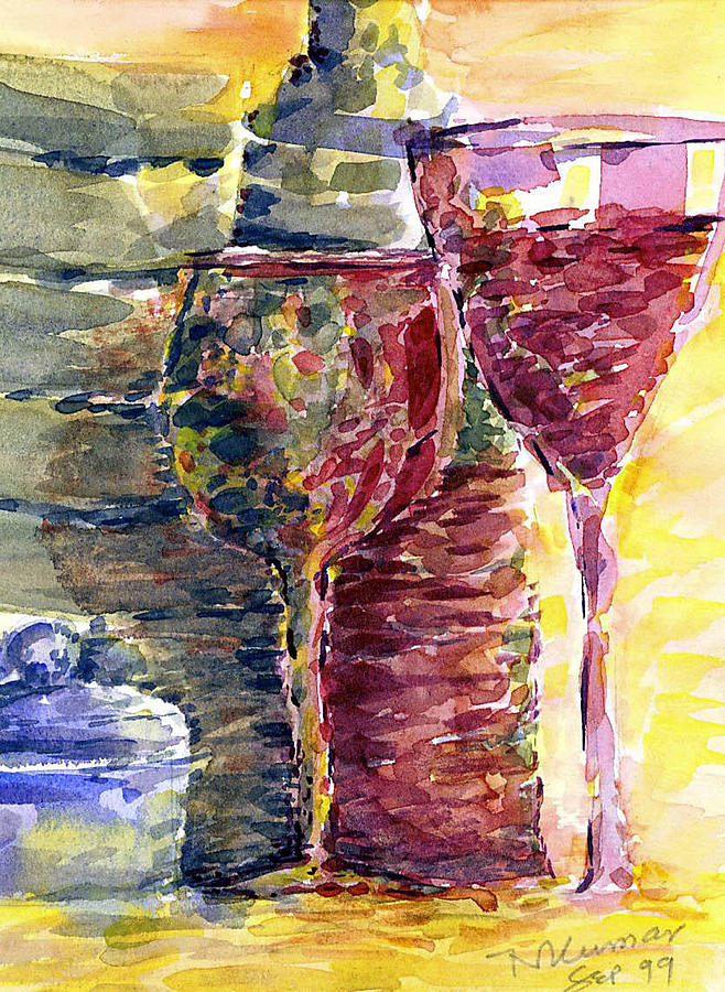 wine and glasses by Naini Kumar wine and glasses by Naini Kumar