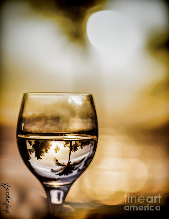 Wine And Sunset Photograph