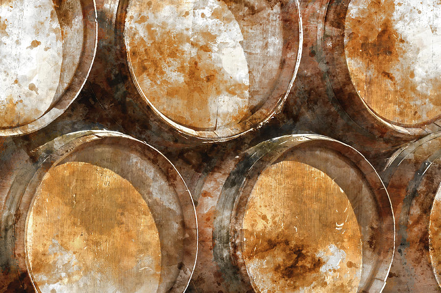 Wine Barrels Photograph