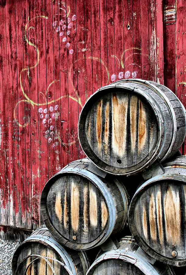 Wine Photograph - Wine Barrels by Doug Hockman Photography