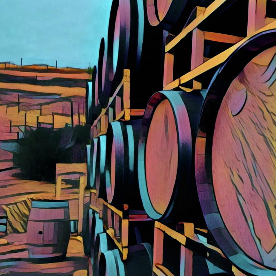 Wine Barrels En Vogue Digital Art
