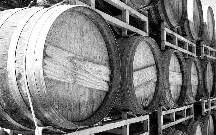 Wine Barrels In A Row Photograph by Glenn McCarthy Art and Photography