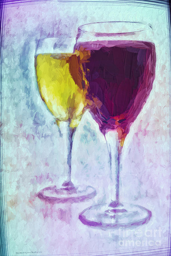 Wine Digital Art - Wine Blends by Jean OKeeffe Macro Abundance Art