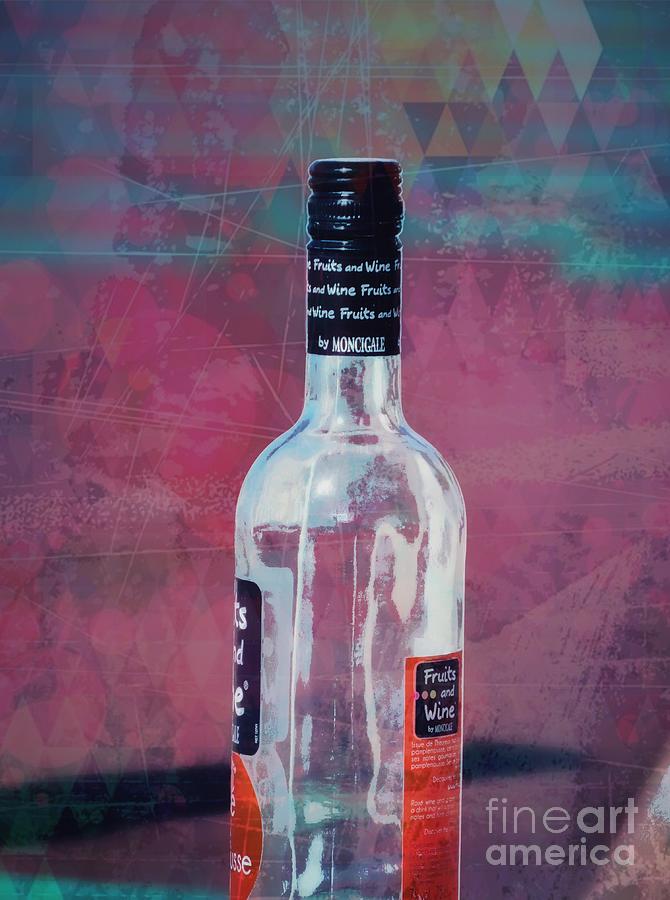 Wine bottle Digital Art by Diana Rajala