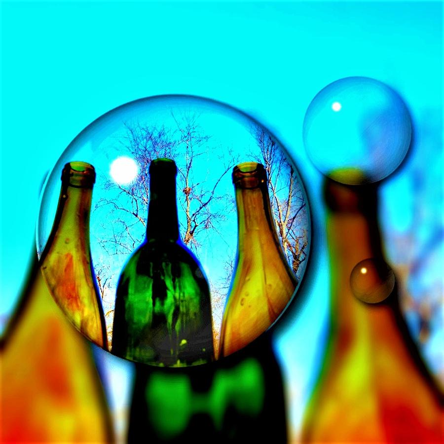 Wine Bubbles Digital Art by Vijay Sharon Govender
