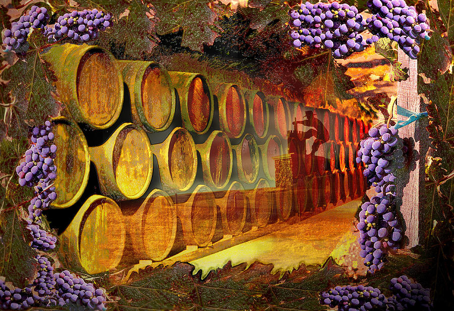 Wine Country Digital Art - Wine Cellar by Richard Nickson