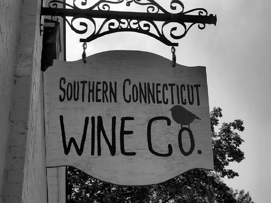 Wine Company Sign BW Photograph by Charles HALL