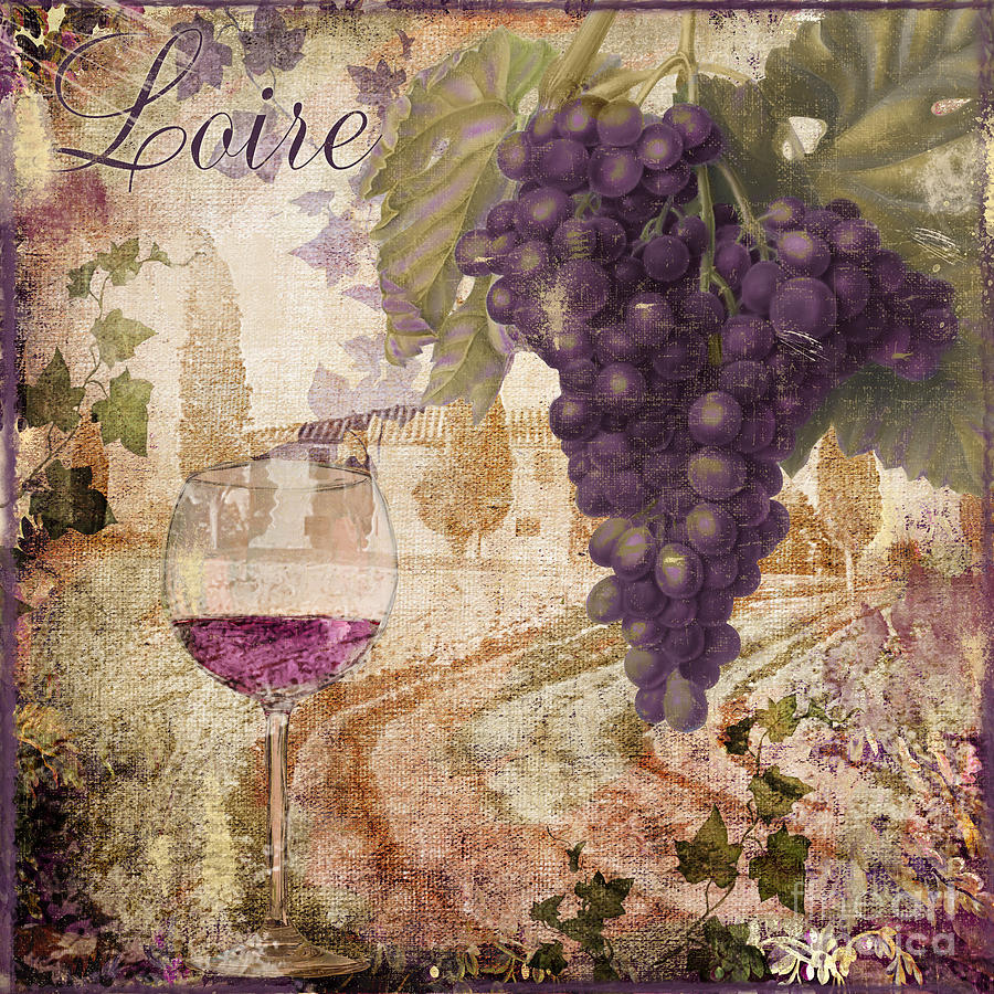Wine Country Painting - Wine Country Loire by Mindy Sommers