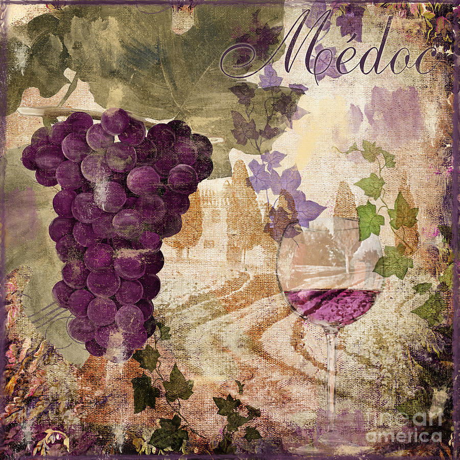 Medoc Wine Painting - Wine Country Medoc by Mindy Sommers