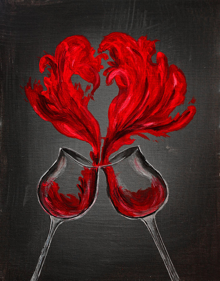 Wine Painting - Flamenco by Iryna Goodall