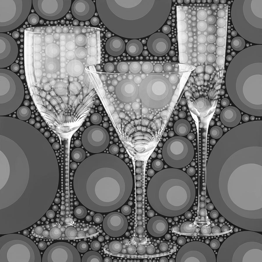 Wine Glass Art-2 Digital Art by Nina Bradica