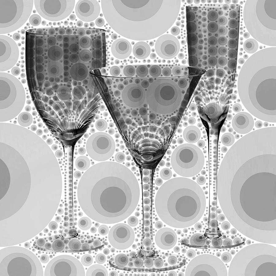 Wine Glass Art-3 Digital Art by Nina Bradica