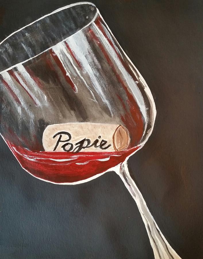 Napa Painting - Wine Glass by Carol Duarte