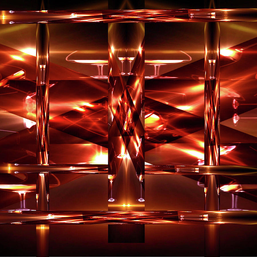 Wine Glass Maze Digital Art by Gayle Price Thomas