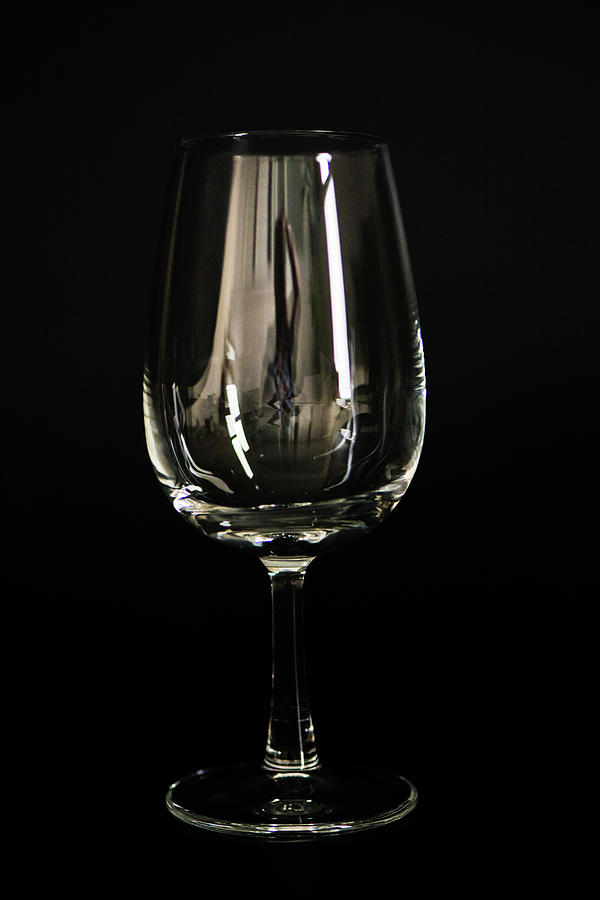 Wine Glass On Low Key Photograph By Meir Jacob