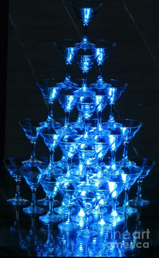 Wine Photograph - Wine Glass Pyramid by Crystal Loppie