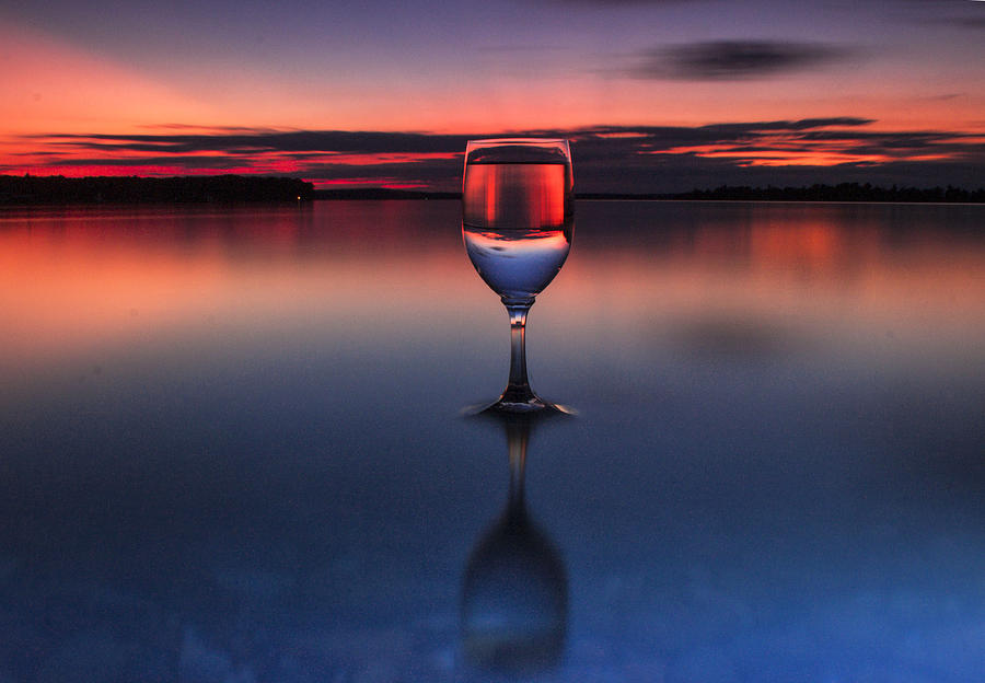 Wine Glass Sunset Photograph by Ron Wiltse