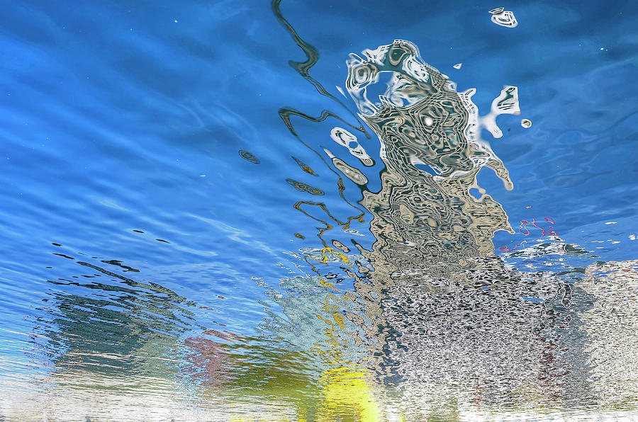 Wine Harbour Reflection Digital Art by Frans Blok
