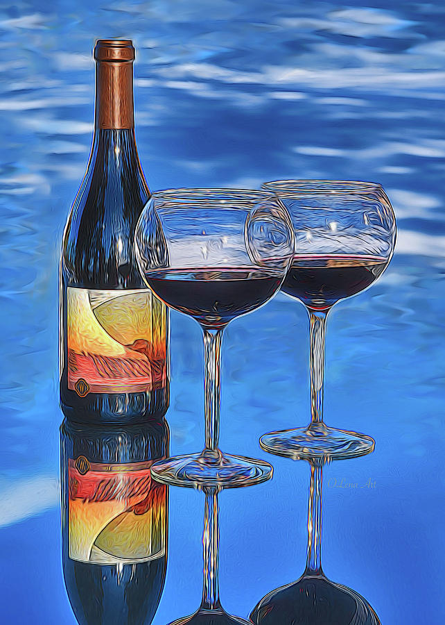 Wine  Photograph by Lena Owens - OLena Art Vibrant Palette Knife and Graphic Design