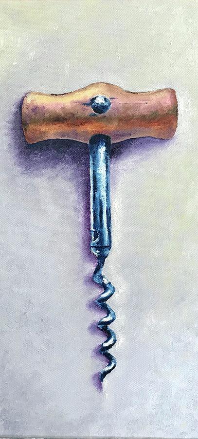 Wine opener Painting by Mags Costello