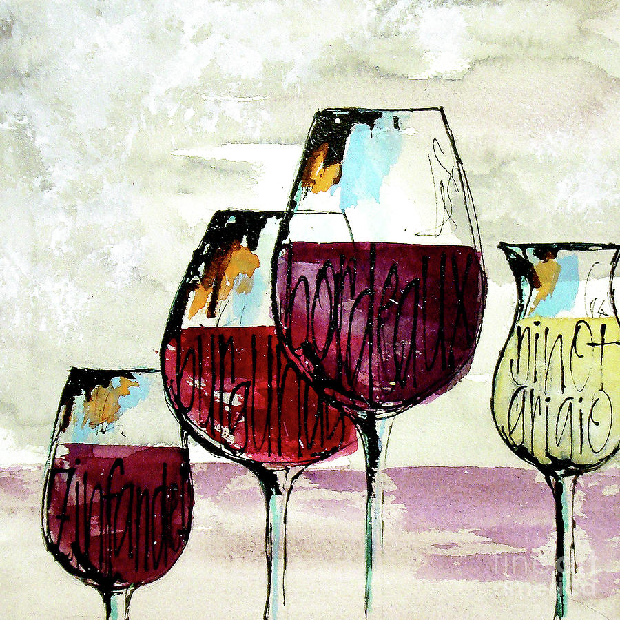 Wine Snob 2 Painting by Chris Paschke