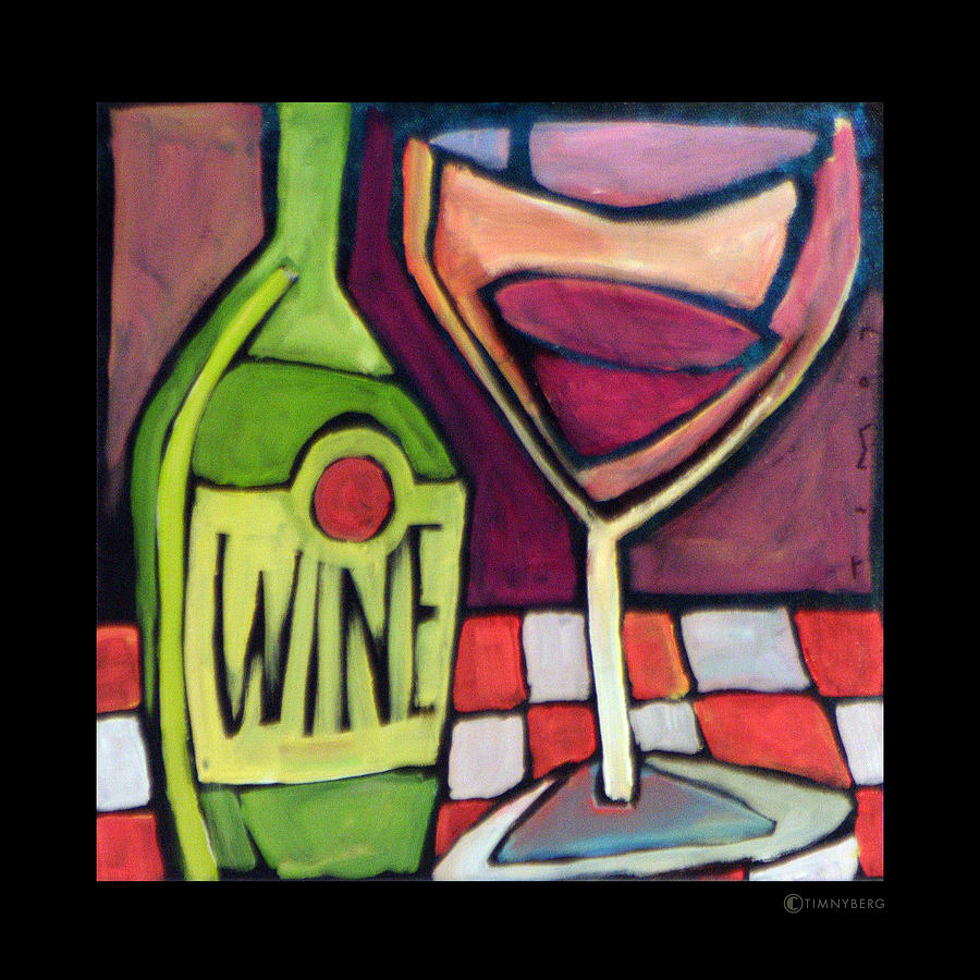Wine Painting - Wine Squared by Tim Nyberg