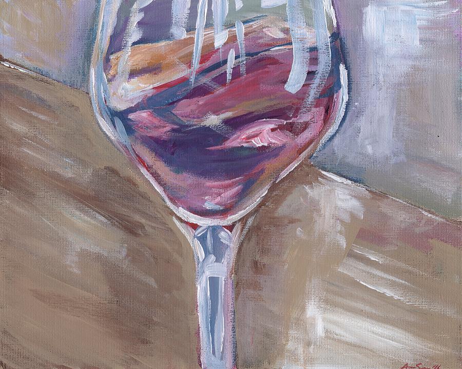 Wine tasting Painting by Anne Seay
