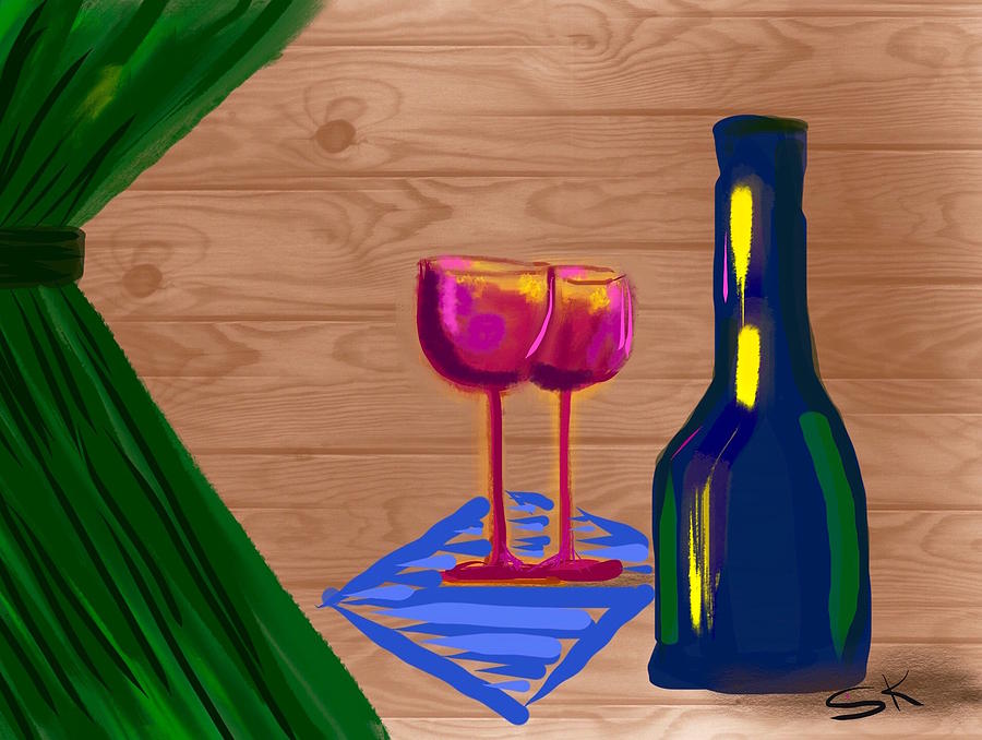 Wine Tasting Digital Art by Sherry Killam