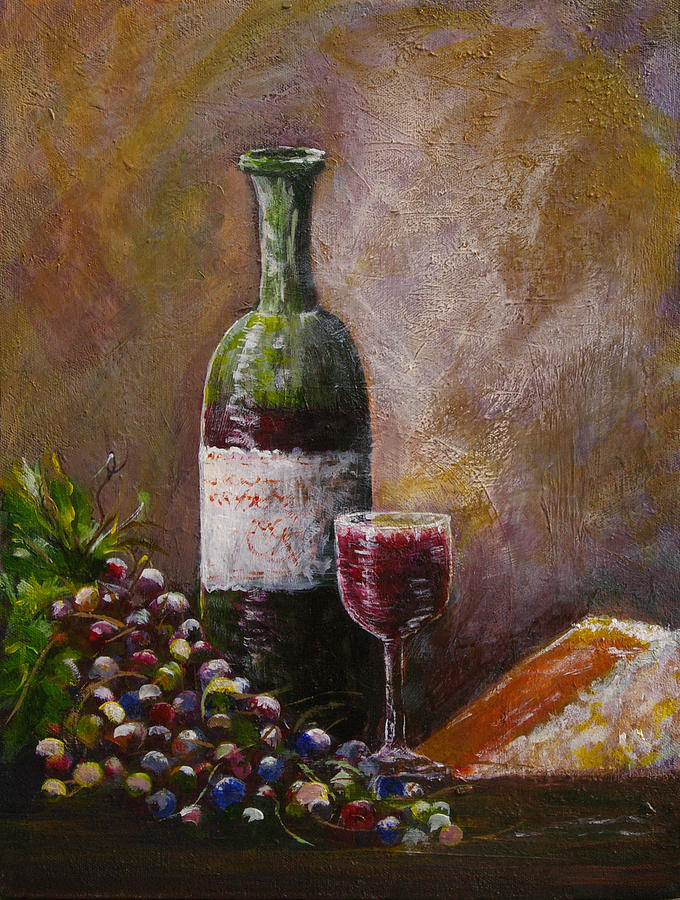 Wine Time Painting by Renee Summers - Fine Art America