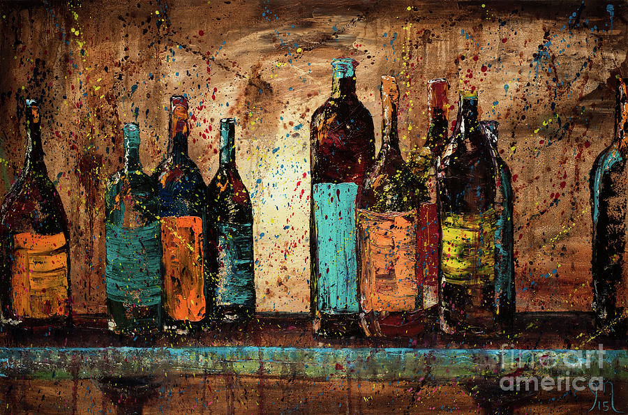 Wine Vino Wine Painting by Jodi Monahan - Fine Art America