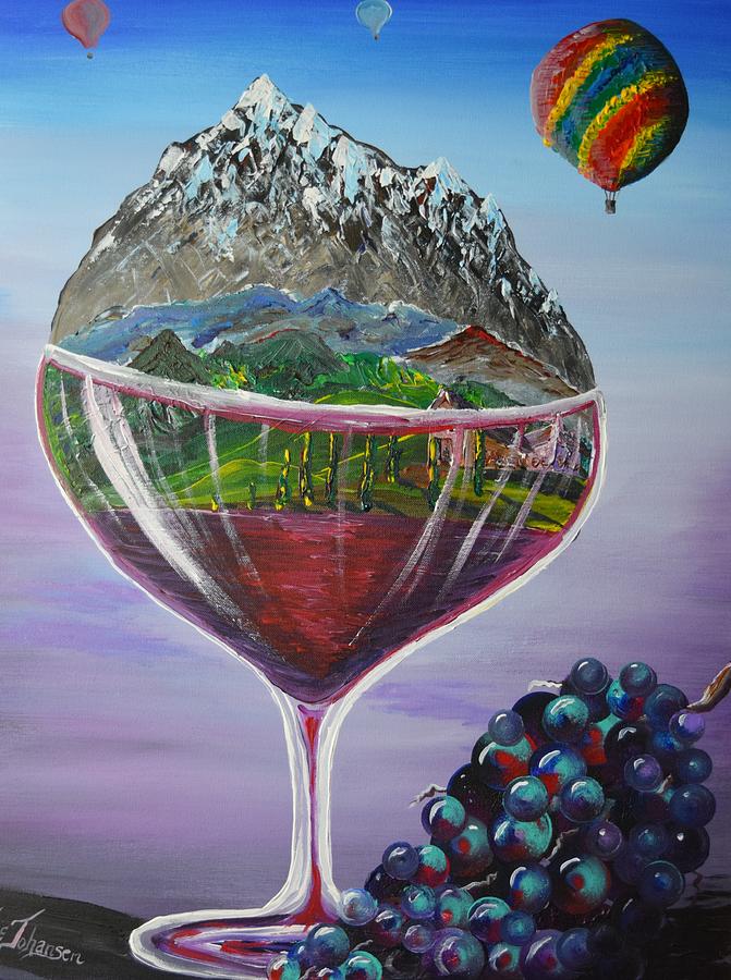 Wine World Painting by Eric Johansen
