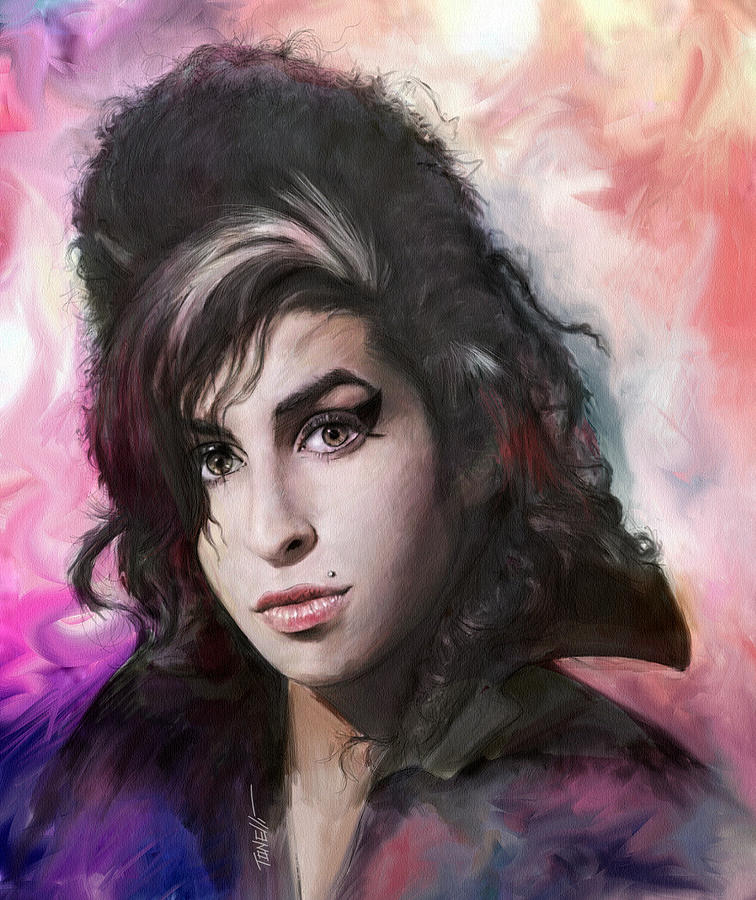 Winehouse... Lioness. Painting by Mark Tonelli