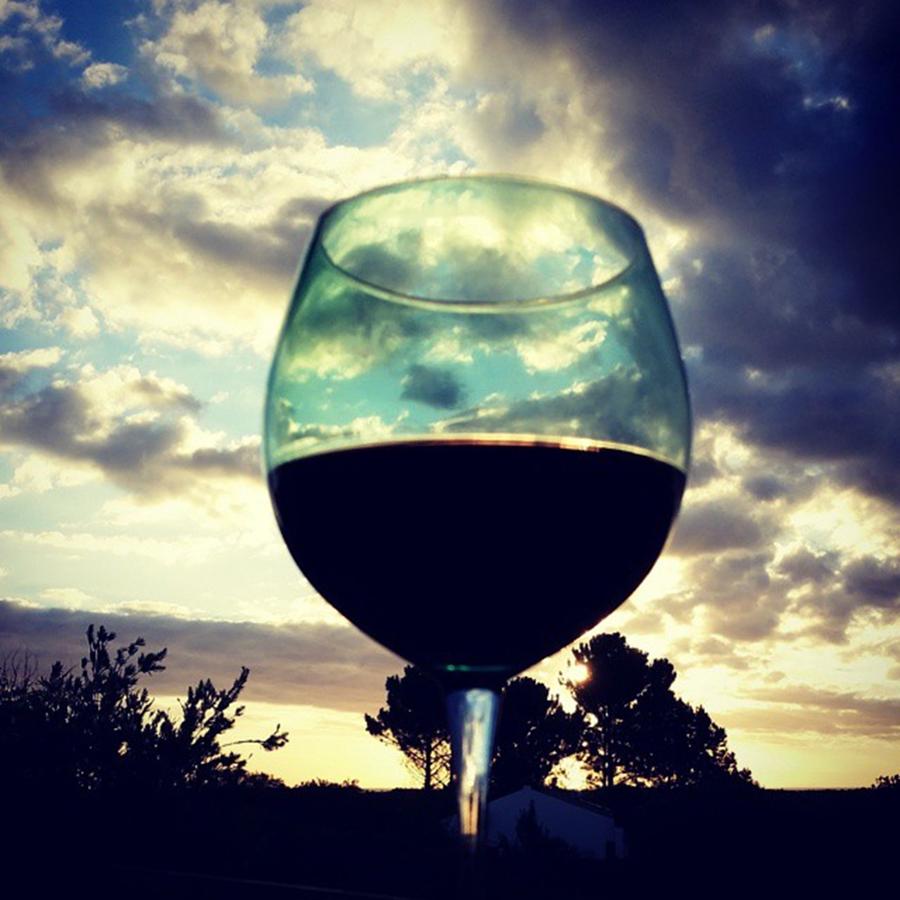 Summer Photograph - #wineoclock  #wine  #sunset #summer by Jaynie Lea