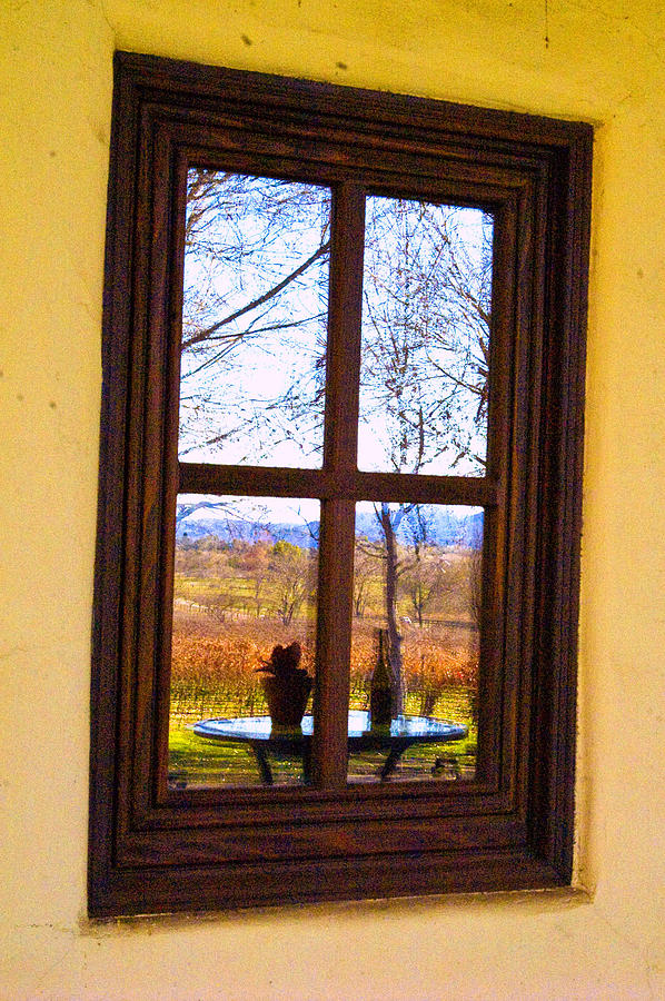 Winery window Photograph by Gary Brandes