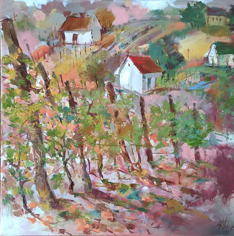 Wineyard impression Painting by Lorand Sipos