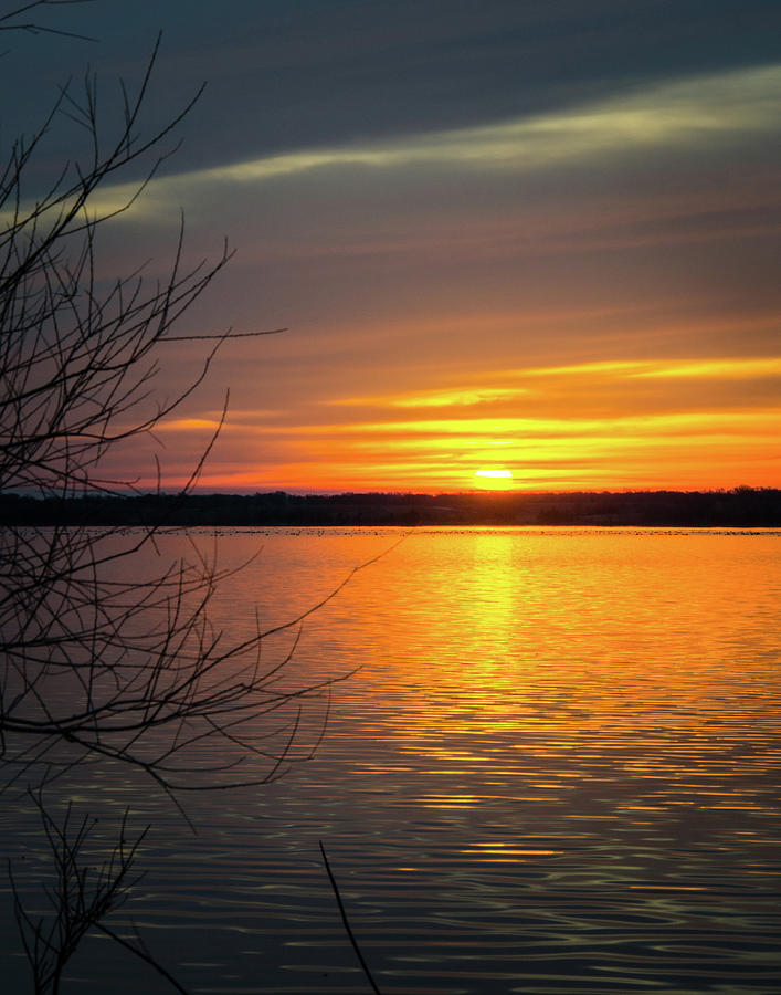 Winfield Lake Sunrise Photograph by Steve Marler