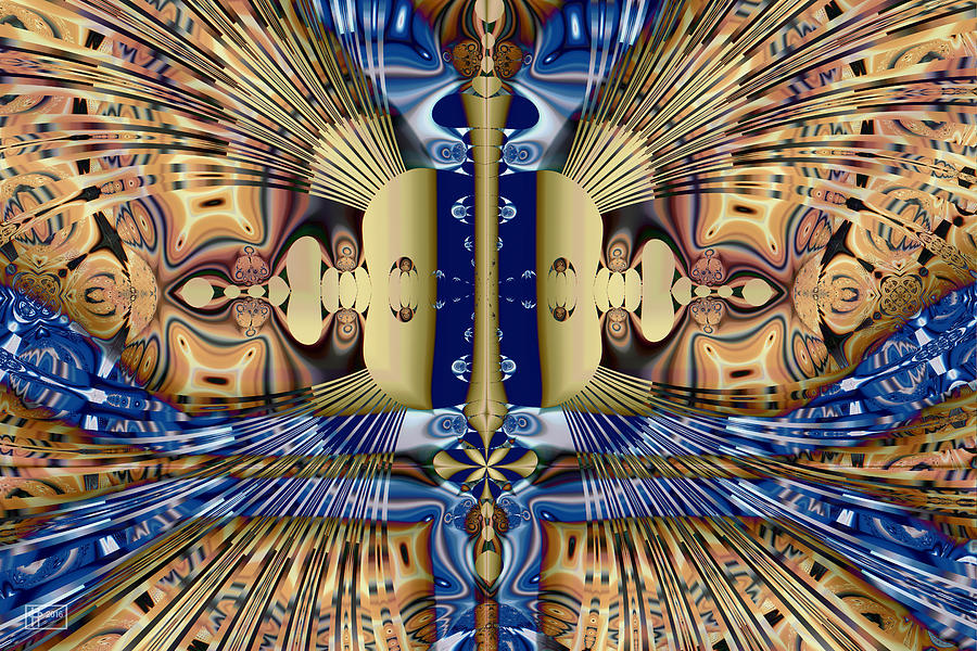 Abstract Digital Art - Winged Anubis by Jim Pavelle