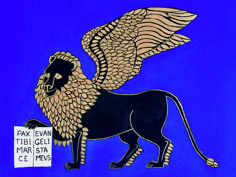 Winged Lion Painting by Stephanie Moore