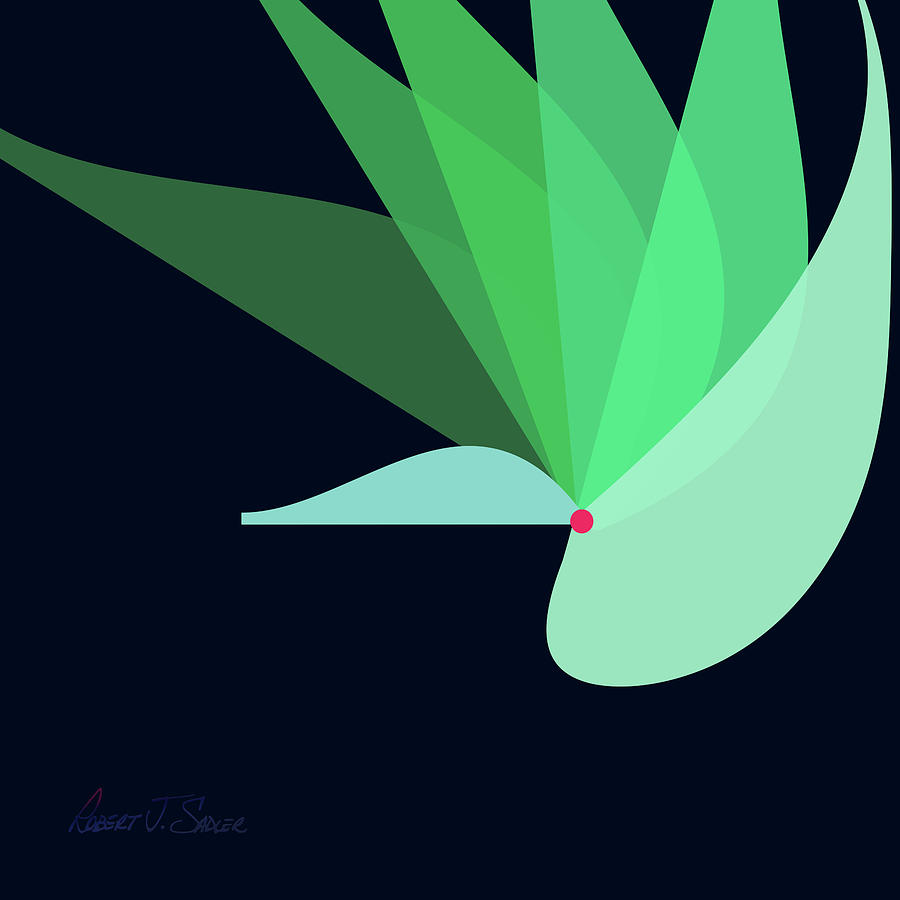 Winged Maple Seed Too - Left Digital Art by Robert J Sadler