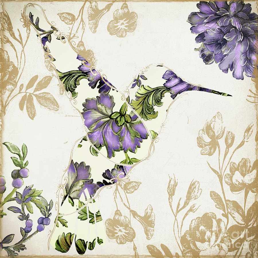 Hummingbird Painting - Winged Tapestry III by Mindy Sommers