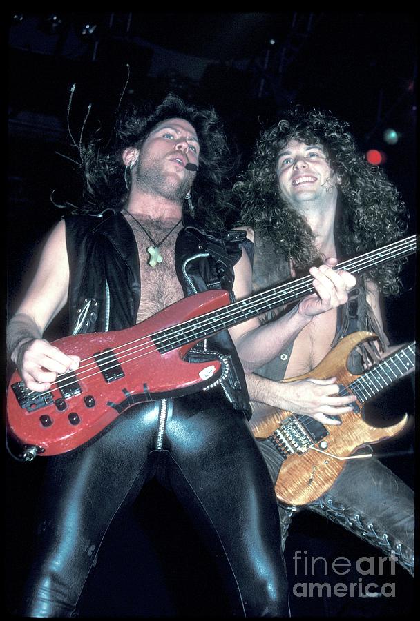 Bass Photograph - Winger - Kip Winger and Reb Beach by Concert Photos