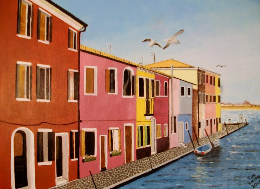 Boat Painting - Wingin It in Venice by Tim Smith