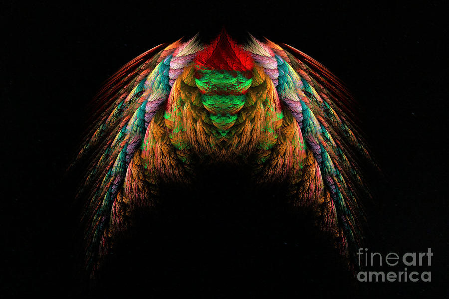 Wings fractal art Digital Art by Justyna Jaszke JBJart