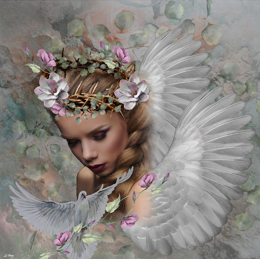 Magnolia Movie Mixed Media - Wings Of A Dove 002 by Gayle Berry
