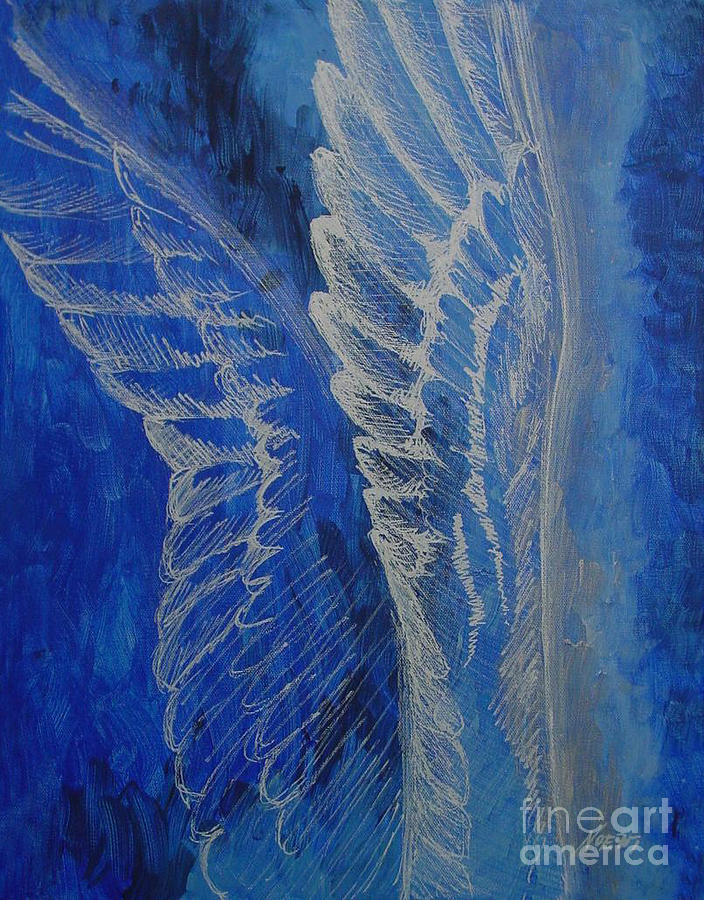 Wings of Angel Painting by Jindra Noewi