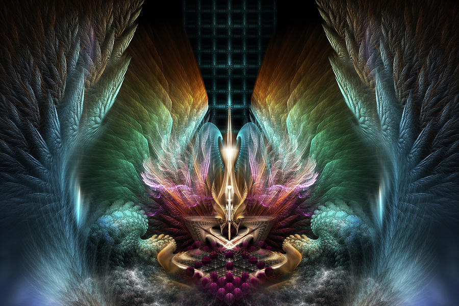 Wings Of Artillian Fractal Art Digital Art by Rolando Burbon