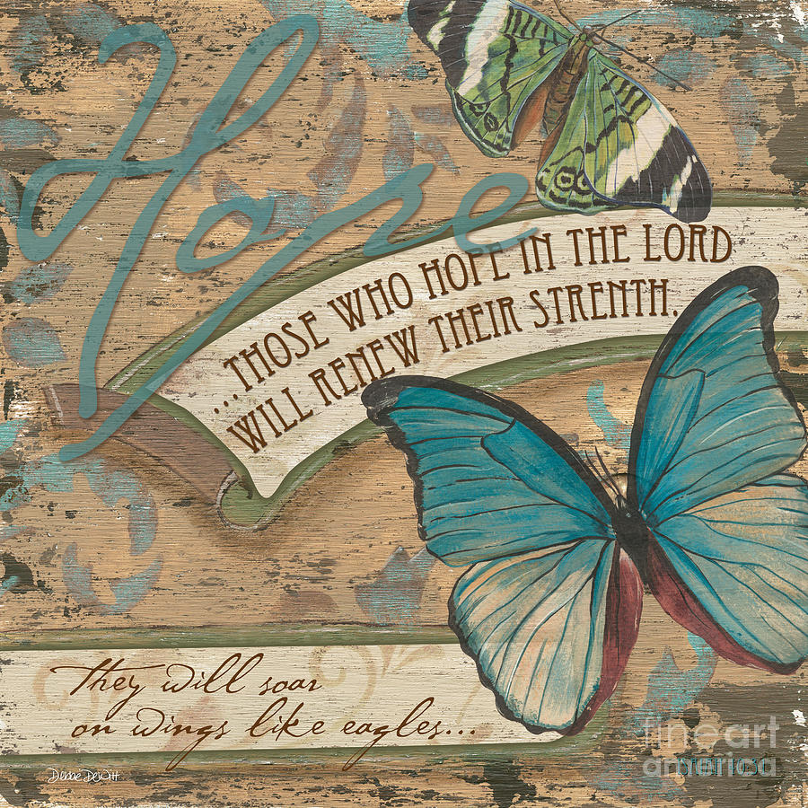 Butterfly Painting - Wings of Hope by Debbie DeWitt