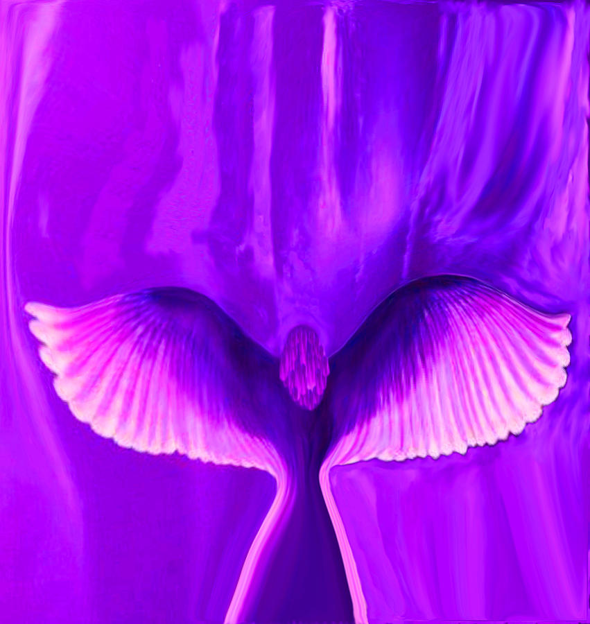 Wings of Light - Pink Purple Digital Art by Artistic Mystic